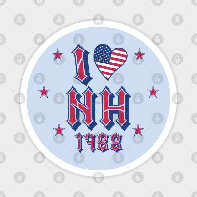 I Love NH - 1788 Magnet by Blended Designs